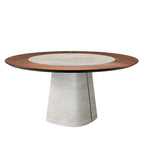 Rado Ker - Wood Round Dining Table: Swivel Insert