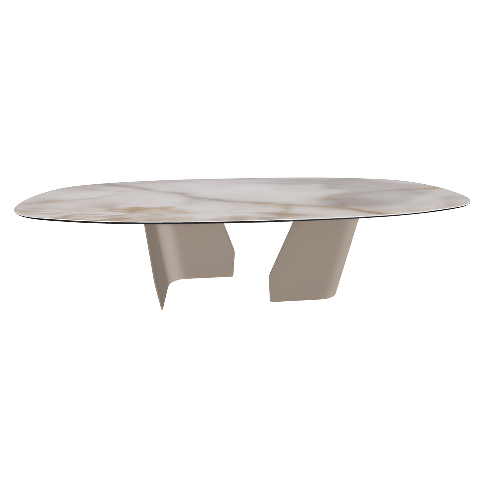 Senator Keramik Dining Table: Biscuit