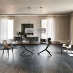 Atlantis Wood Dining Table: Barrel Top