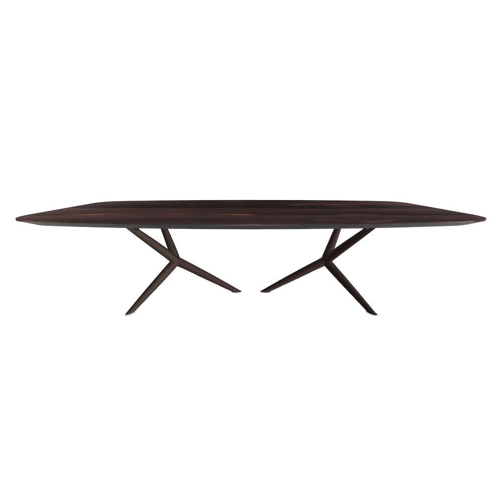 Atlantis Wood Dining Table: Barrel Top
