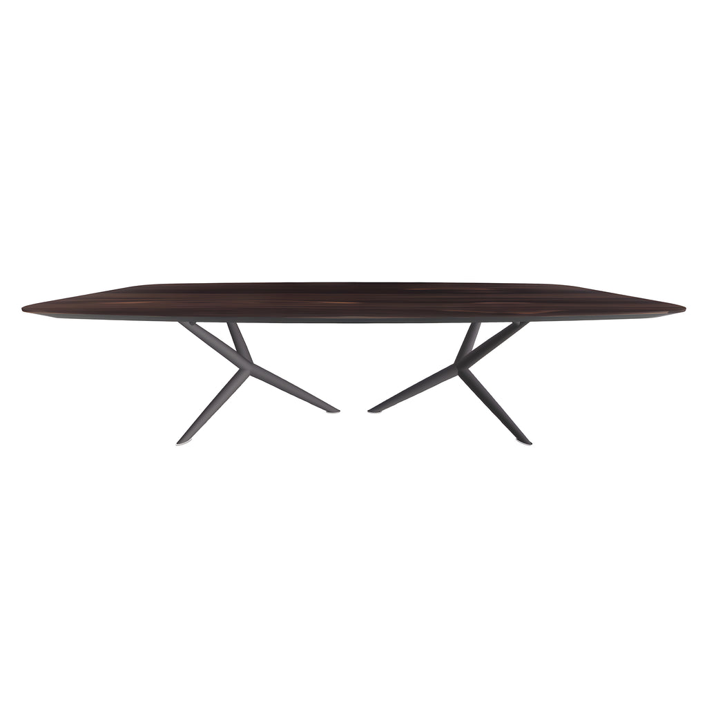 Atlantis Wood Dining Table: Barrel Top