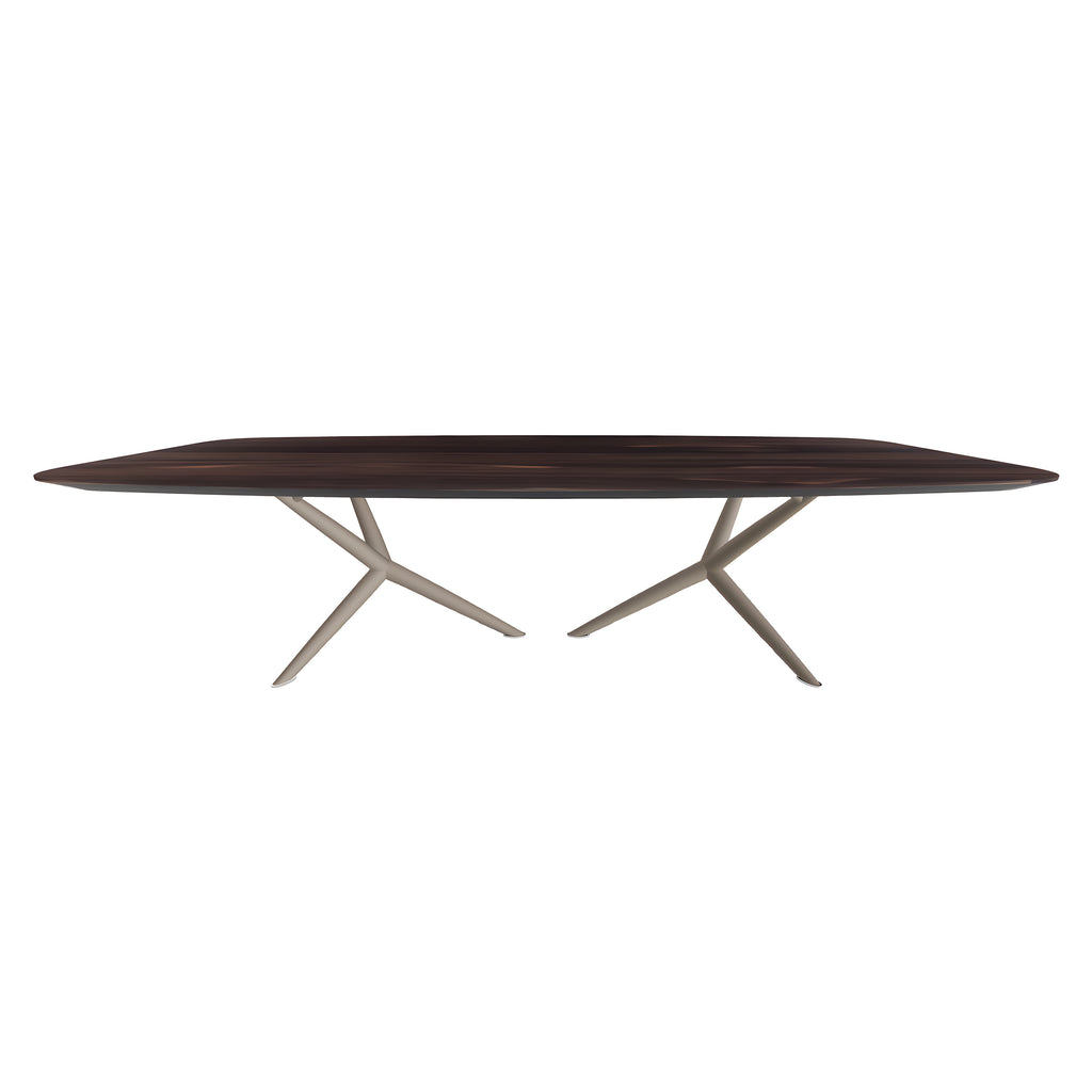 Atlantis Wood Dining Table: Barrel Top