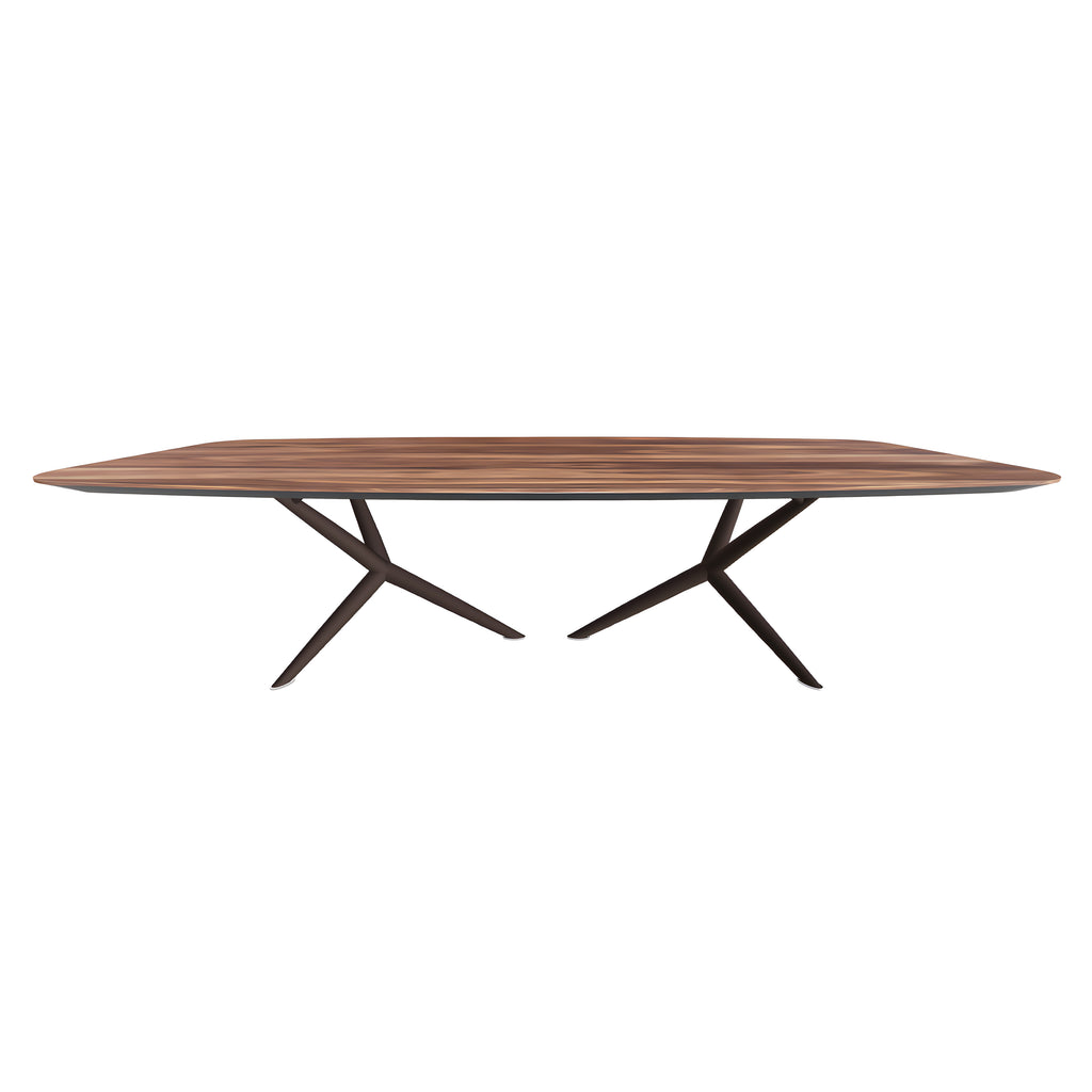 Atlantis Wood Dining Table: Barrel Top
