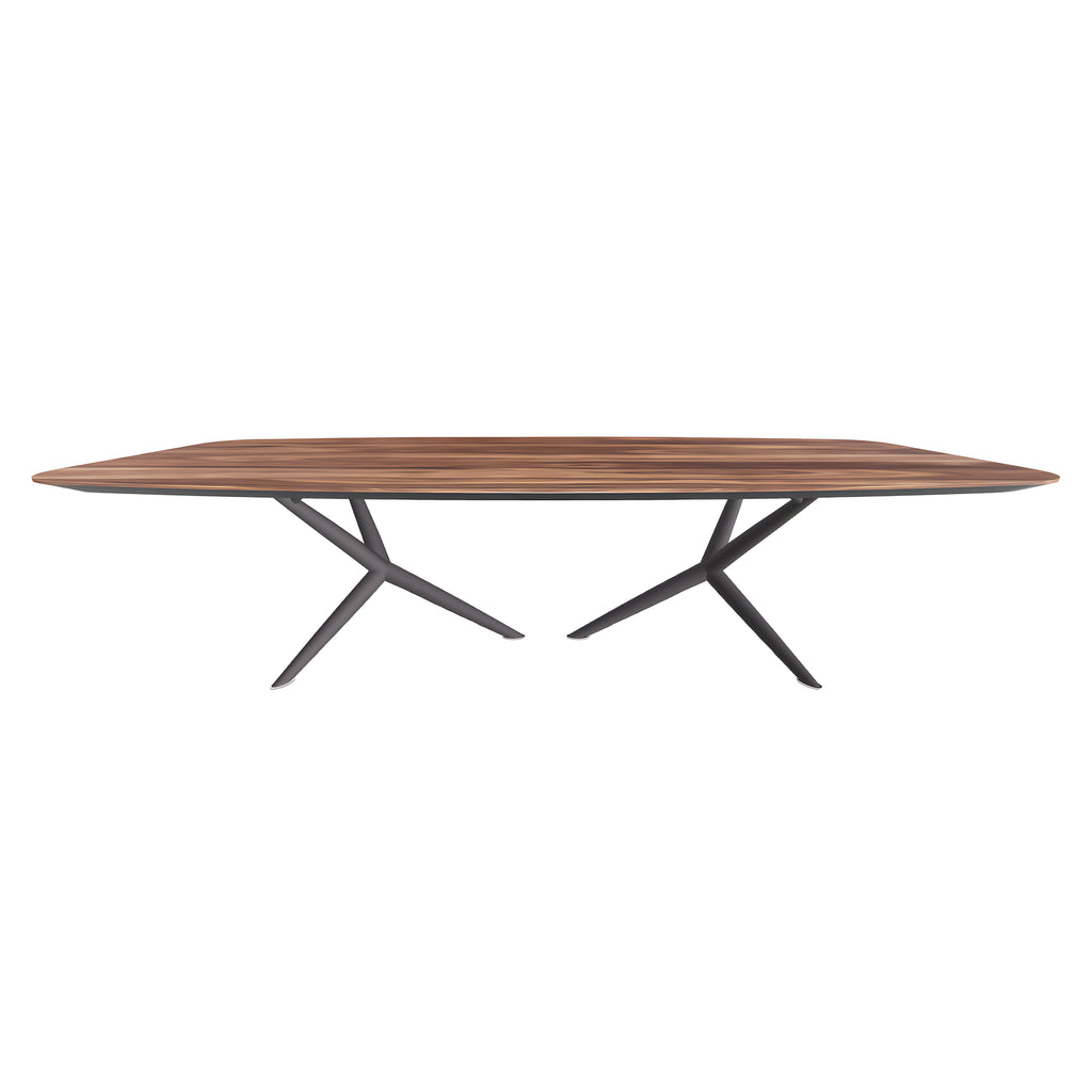 Atlantis Wood Dining Table: Barrel Top