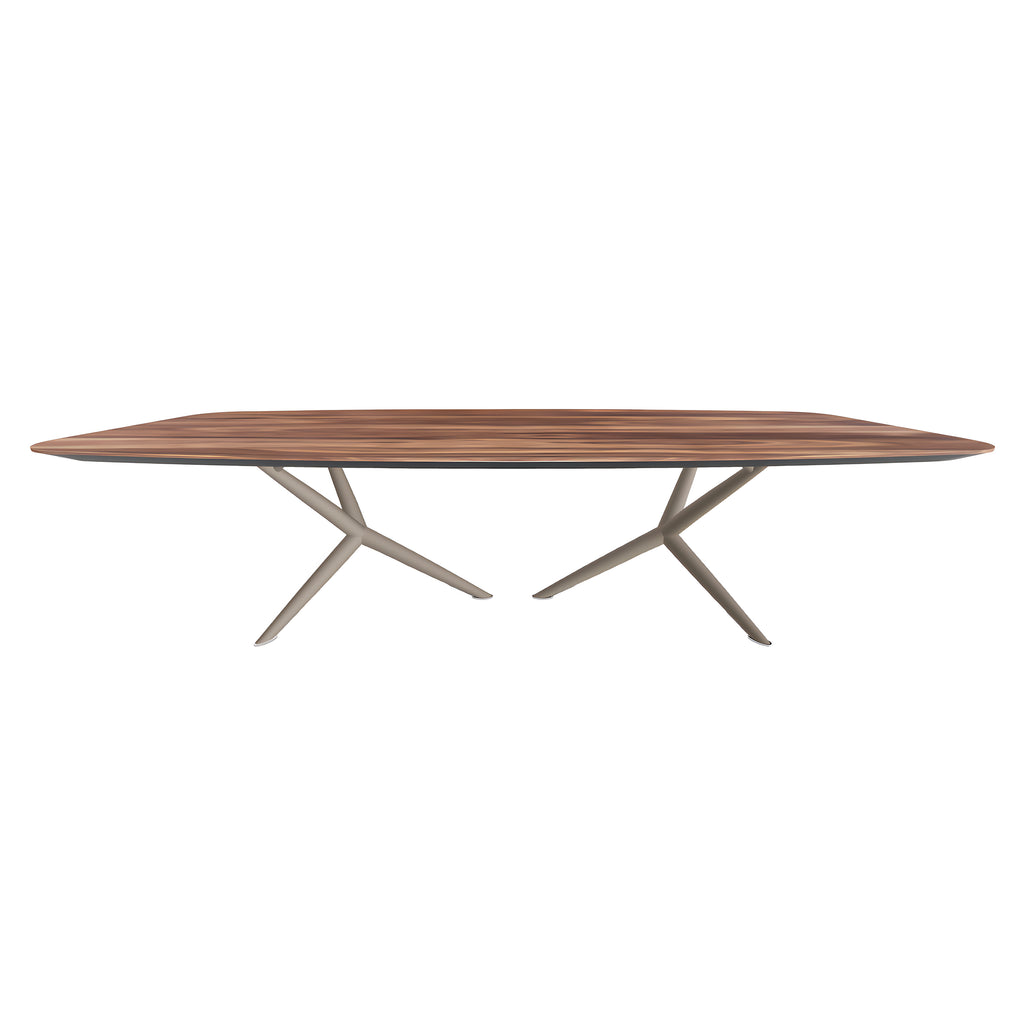 Atlantis Wood Dining Table: Barrel Top