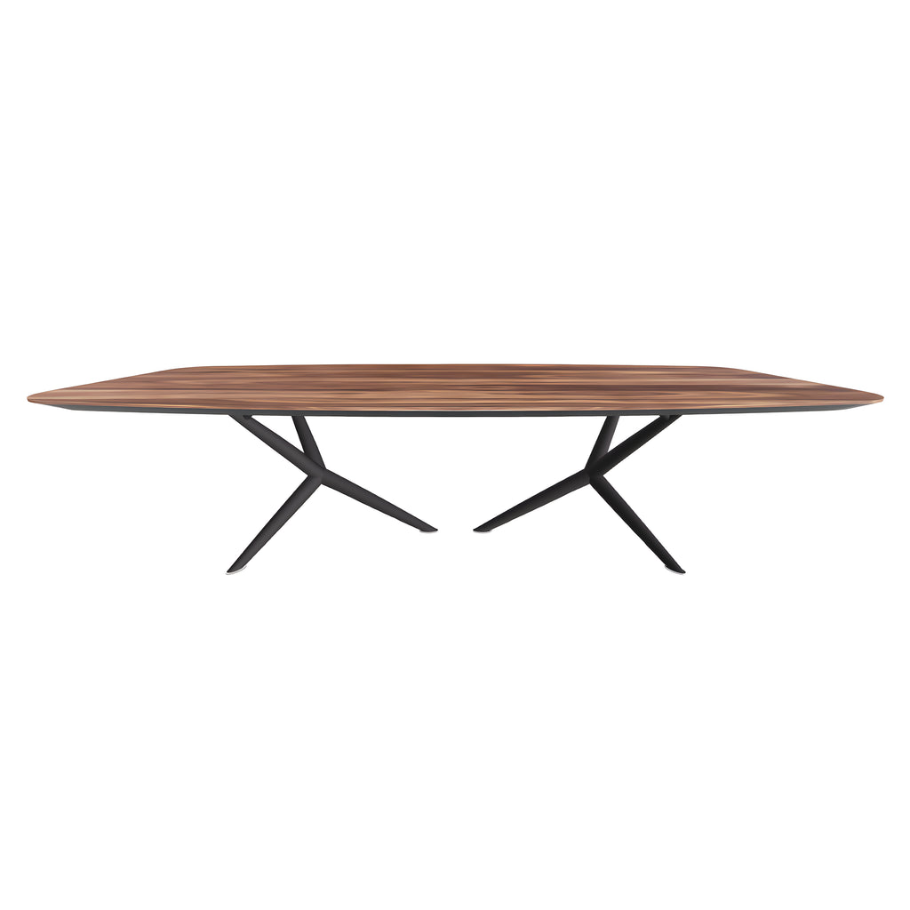 Atlantis Wood Dining Table: Barrel Top