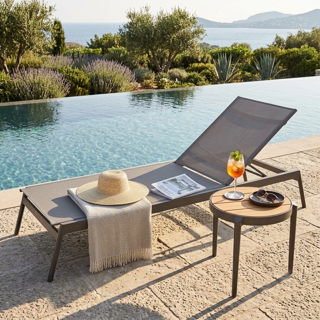 Greenwich Batyline Chaise Lounge - Stackable