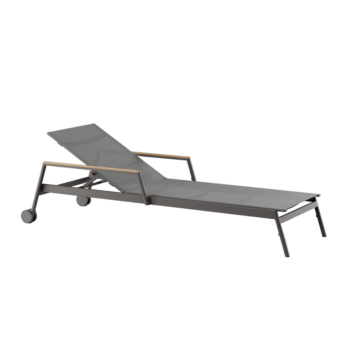 Greenwich Batyline Chaise Lounge with Wheels - Stackable