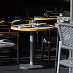 Greenwich Café Table: Teak Top