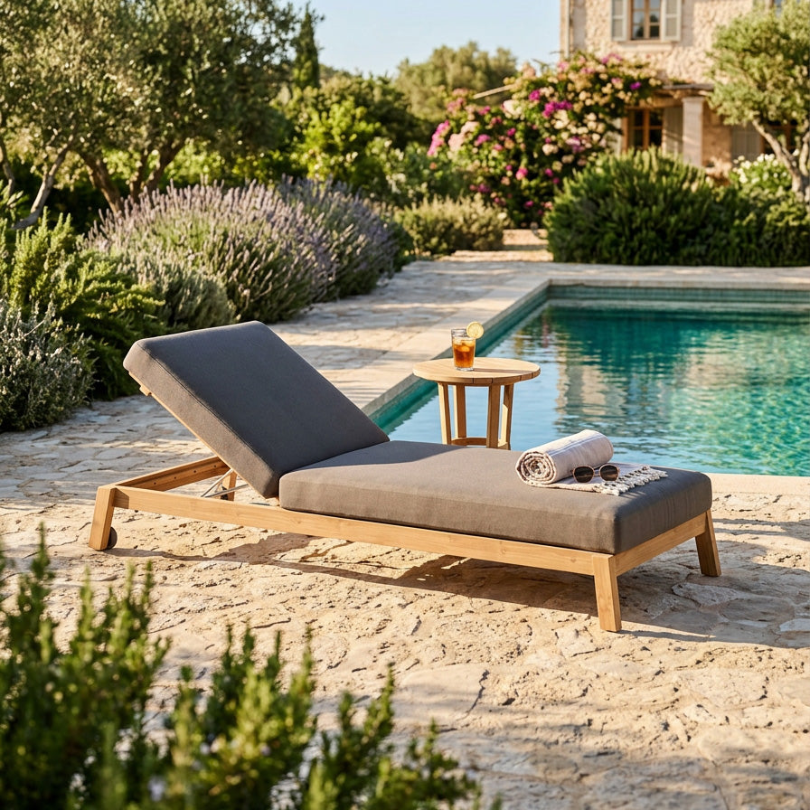 Topanga  Chaise Lounge with Wheels