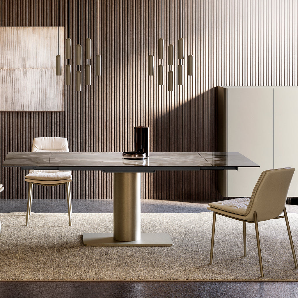 Cilindro Extendable Dining Table: Ceramic Top