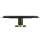 Cilindro Extendable Dining Table: Glass Top