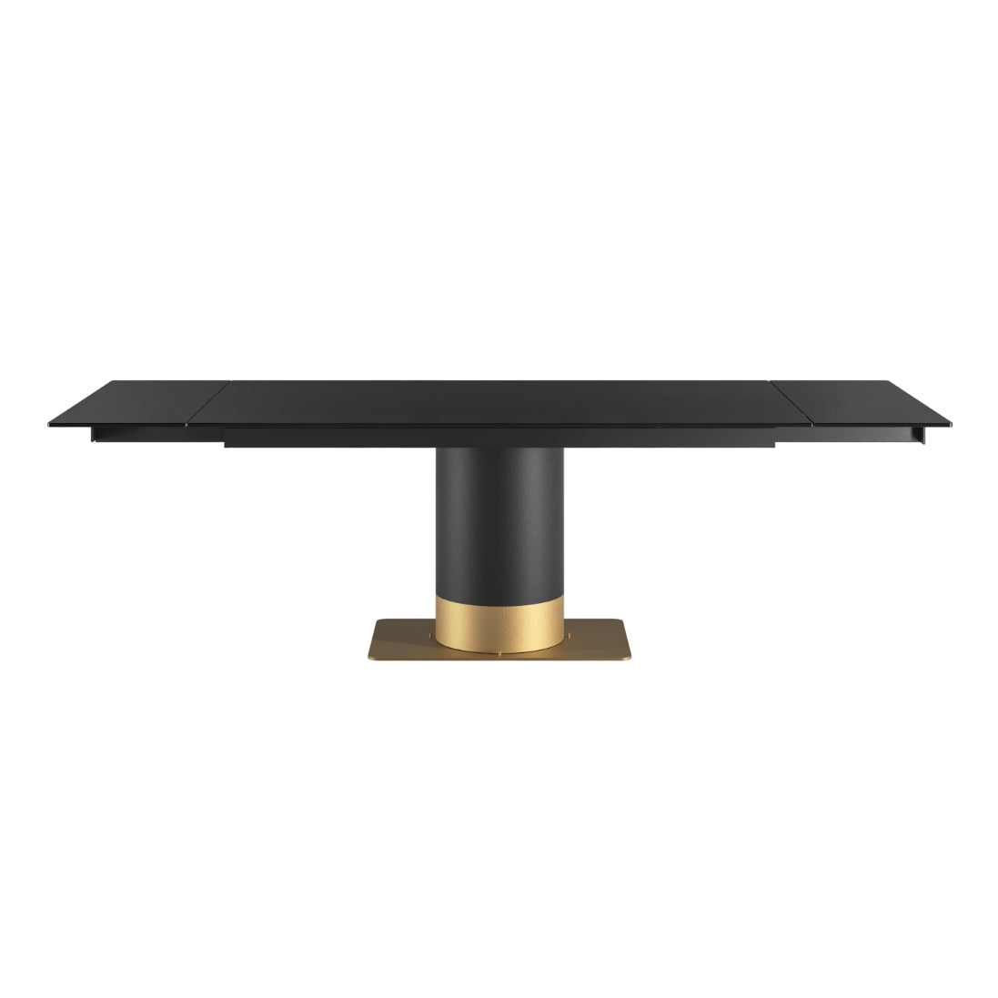 Cilindro Extendable Dining Table: Glass Top