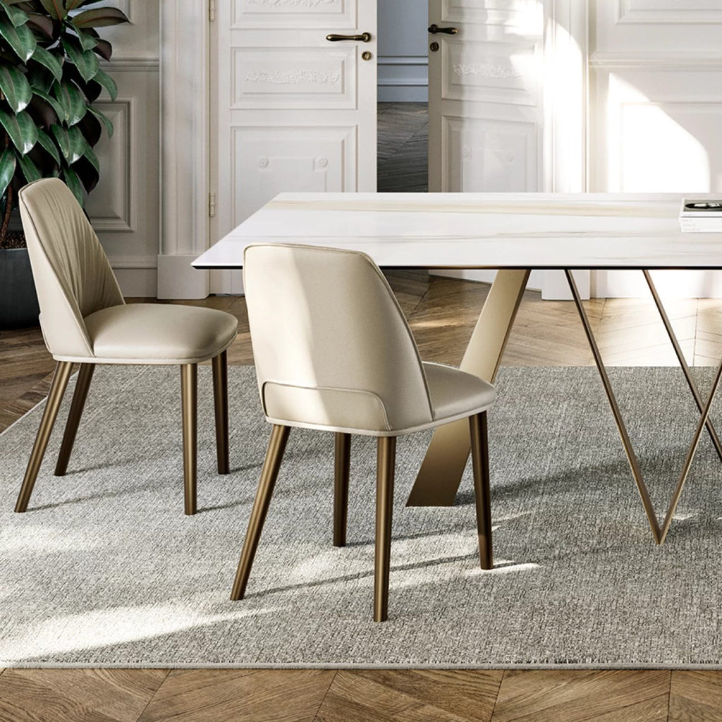 Diva Dining Chair: 4 Metal Legs