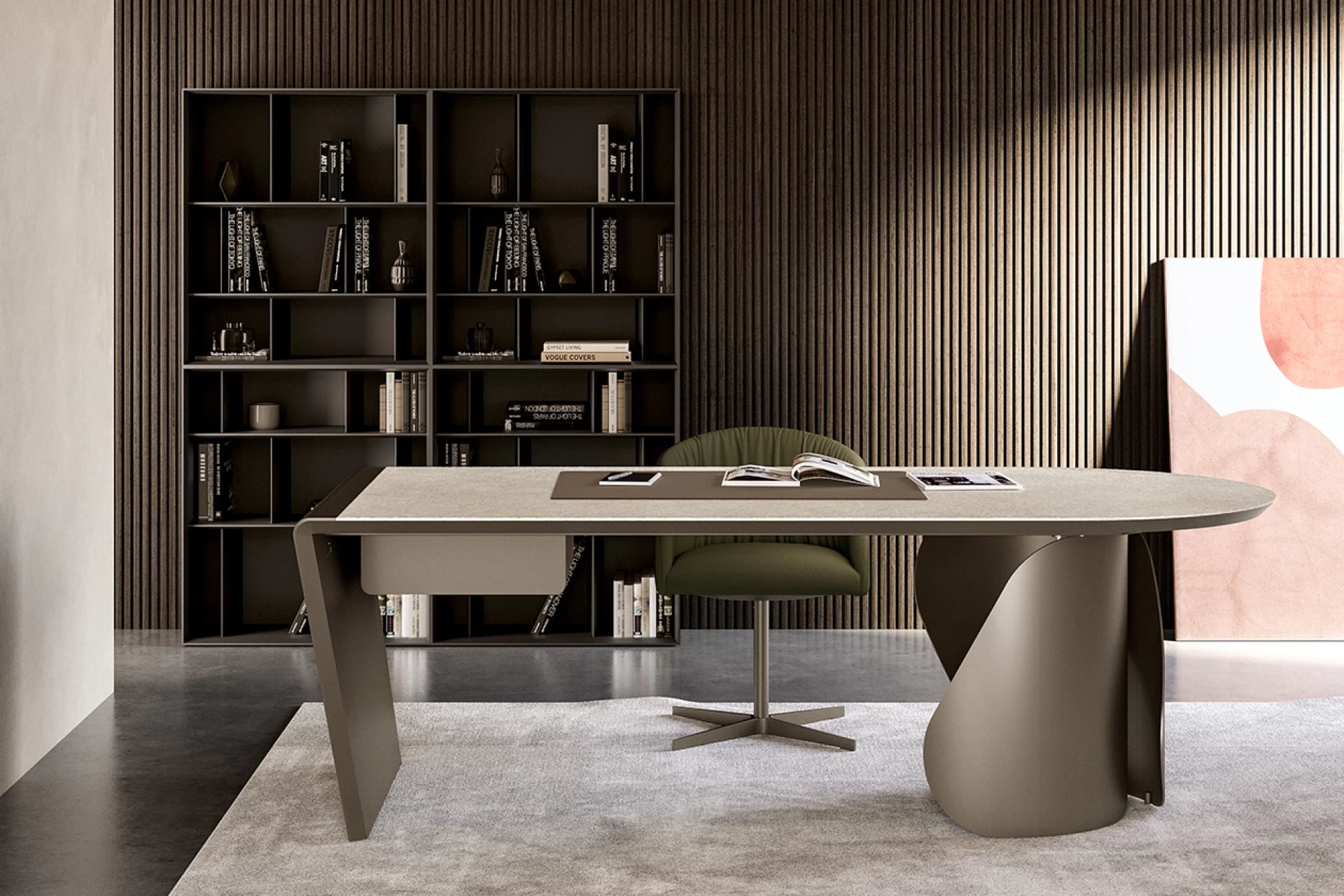 Onda Desk: Ceramic Top