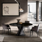 Rotolo Dining Table: Glass Top