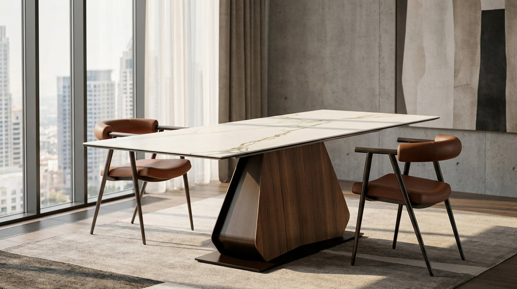 Gea Extendable Dining Table: Ceramic Top