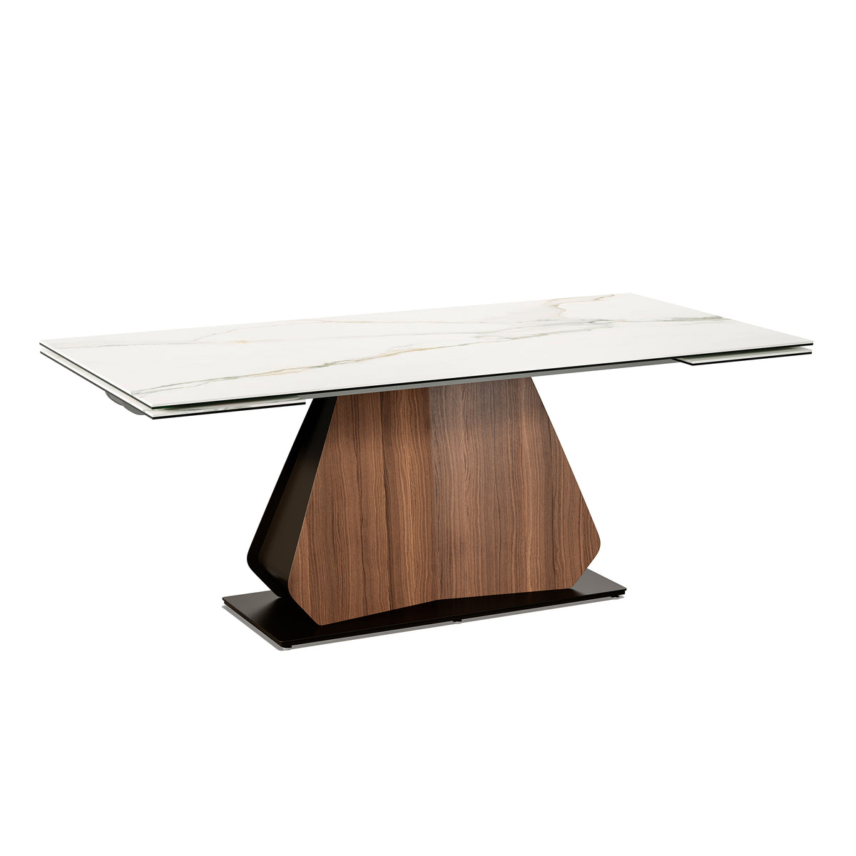 Gea Extendable Dining Table: Ceramic Top
