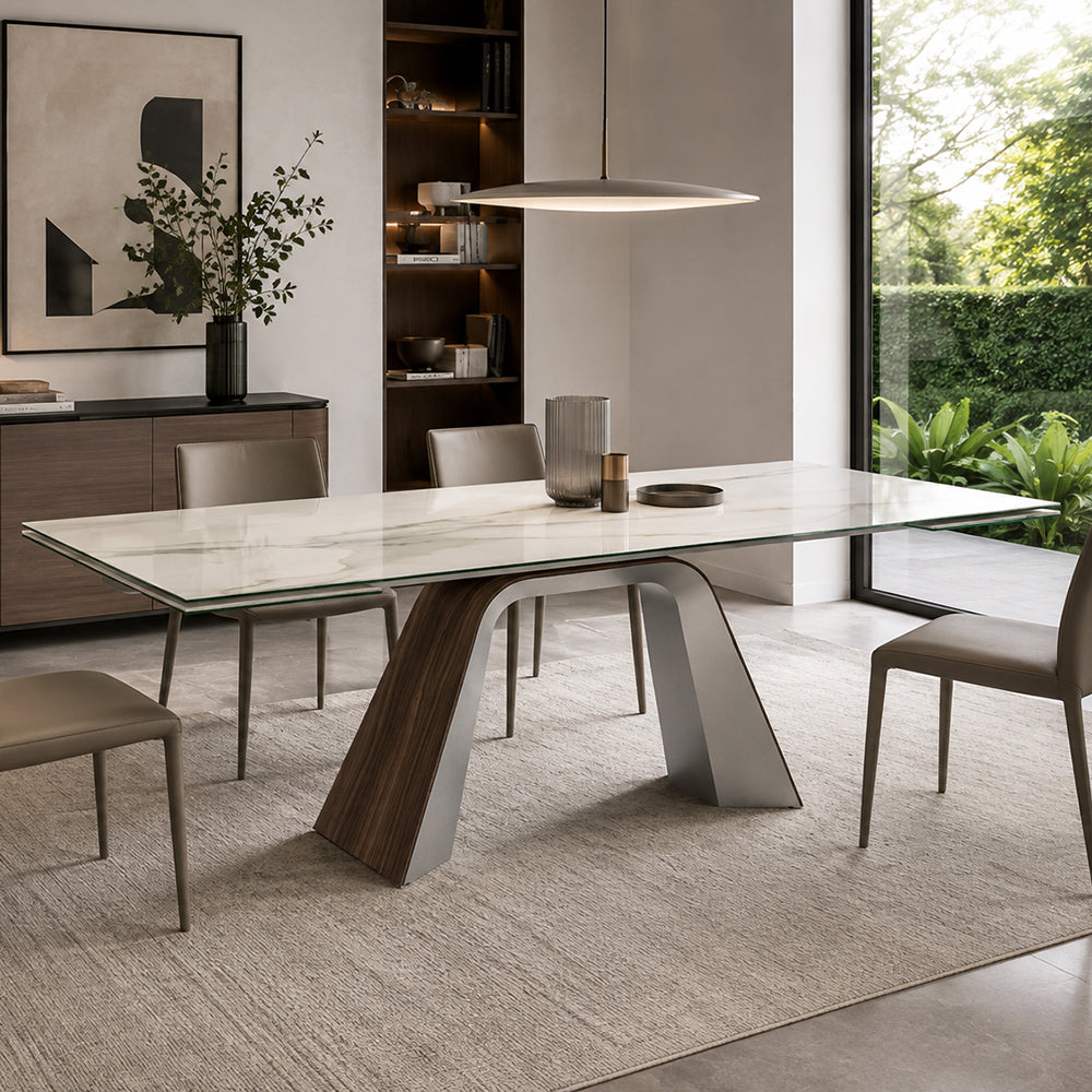 Hyper Extendable Dining Table: Ceramic Top
