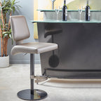 Magnum Swivel Barstool: Fully Upholstered Backrest