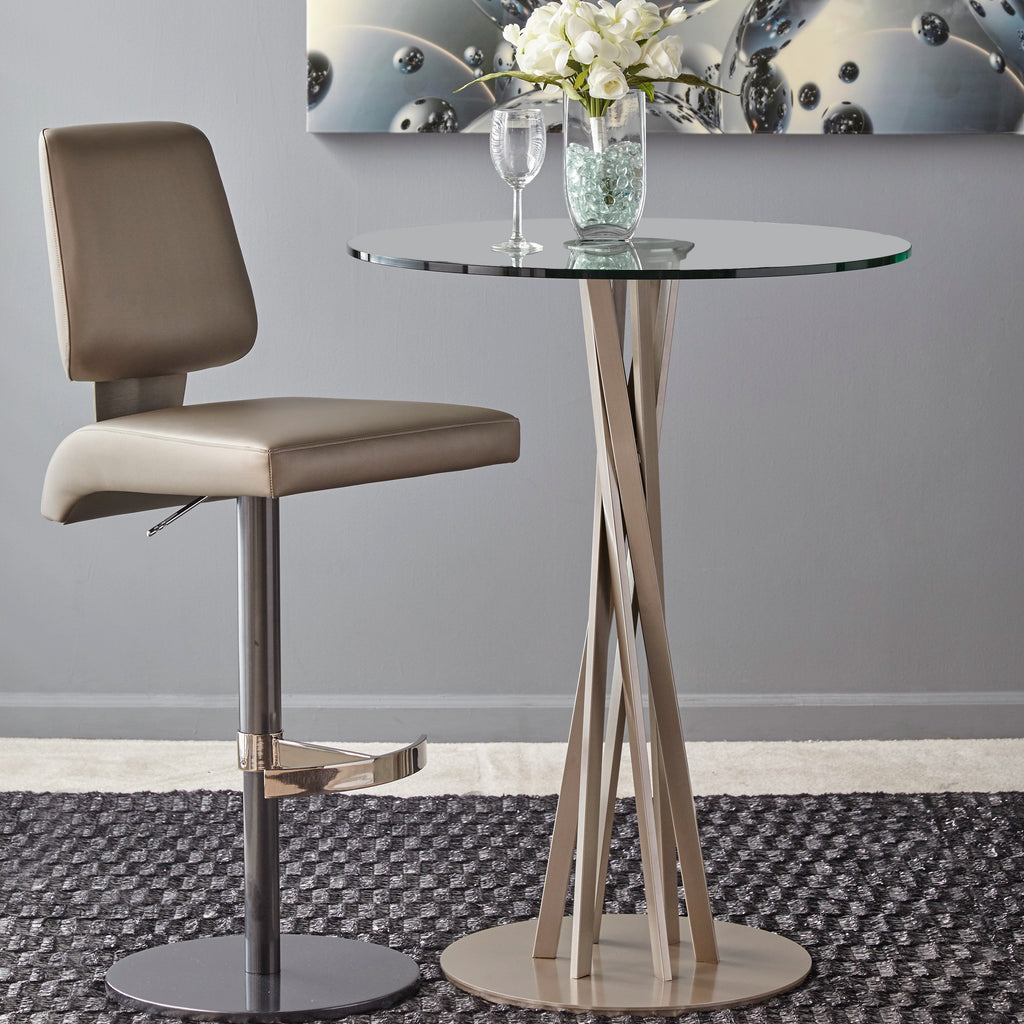 Magnum Swivel Barstool: Fully Upholstered Backrest
