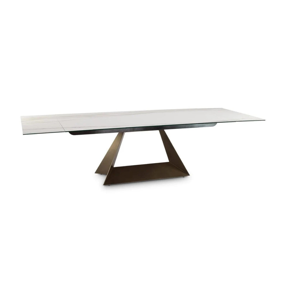 Prism Extendable Dining Table: Ceramic Top