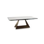 Prism Extendable Dining Table: Ceramic Top