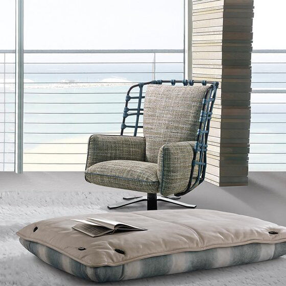 Cocoon Bergere Swivel Accent Chair