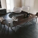 Atlantis Wood Dining Table: Barrel Top