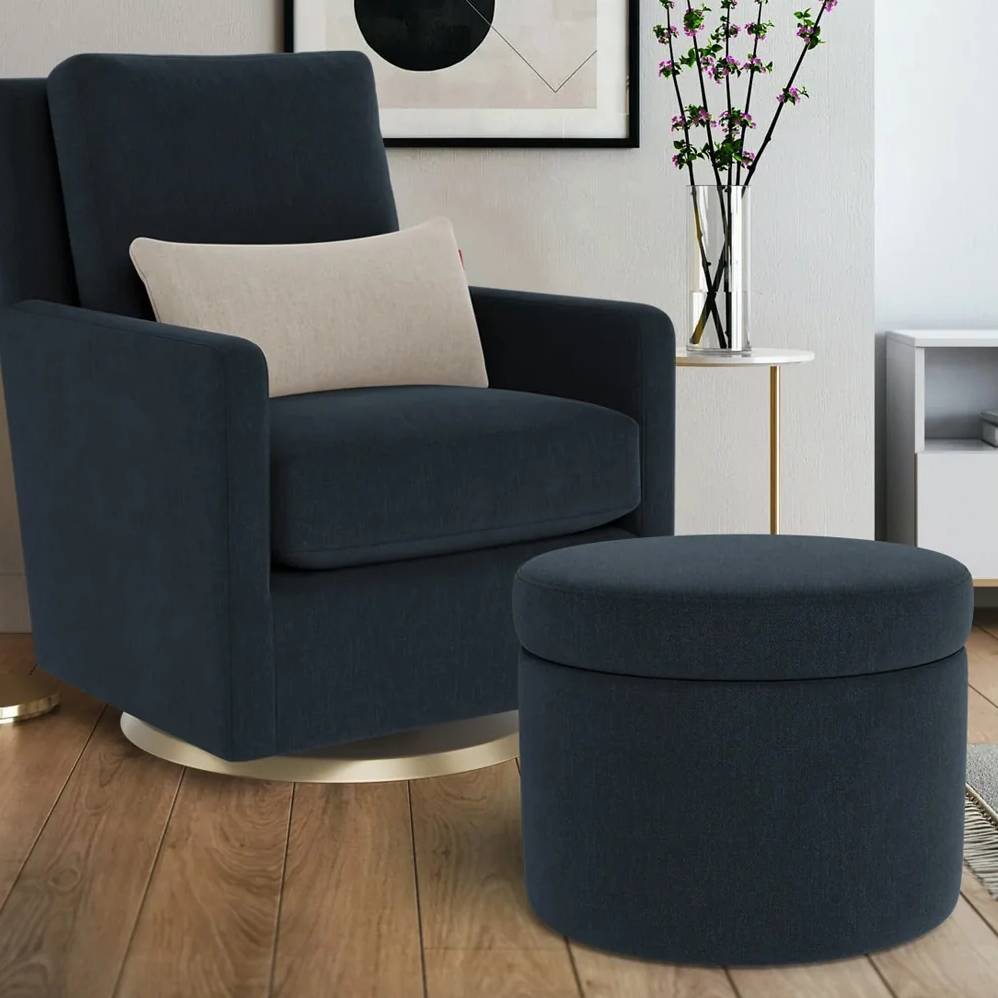 Round Storage Ottoman