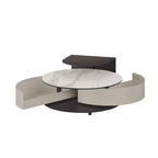 Theta Round Shelf Extendable Coffee Table