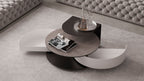 Theta Round Shelf Extendable Coffee Table