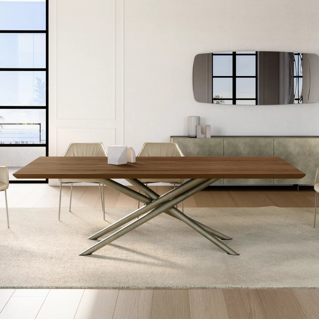 Baly Dining Table: Wooden Top