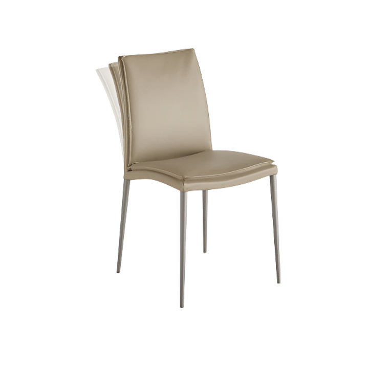 Asia Flex Soft Dining Chair: 4 Metal Legs