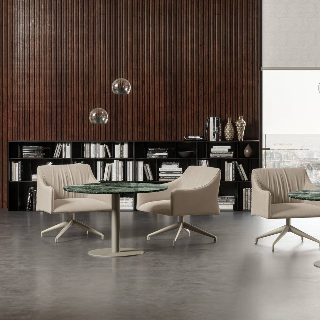 Cilindro Bistro Table: Marble Top