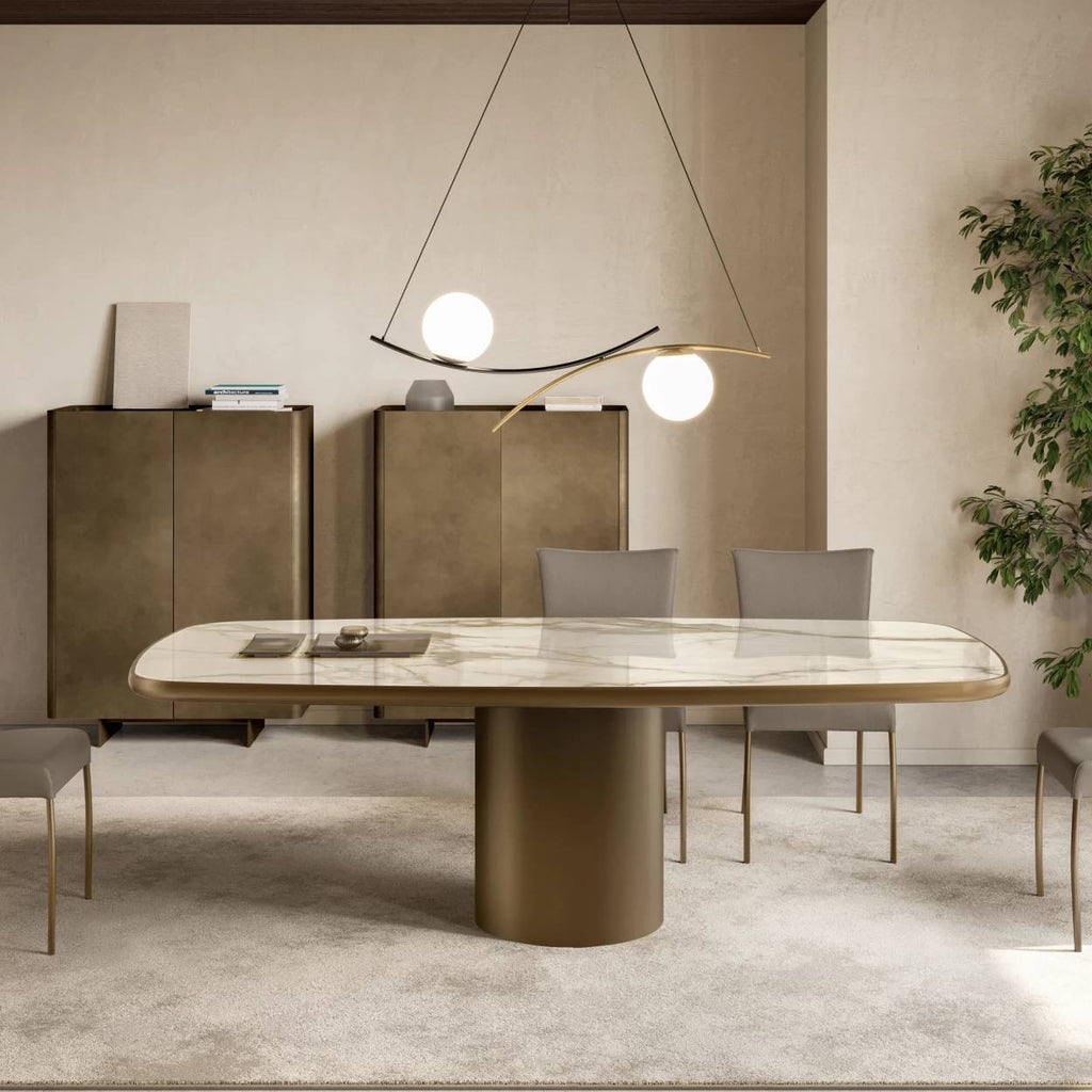 Cilindro Shaped Dining Table: Ceramic King Top