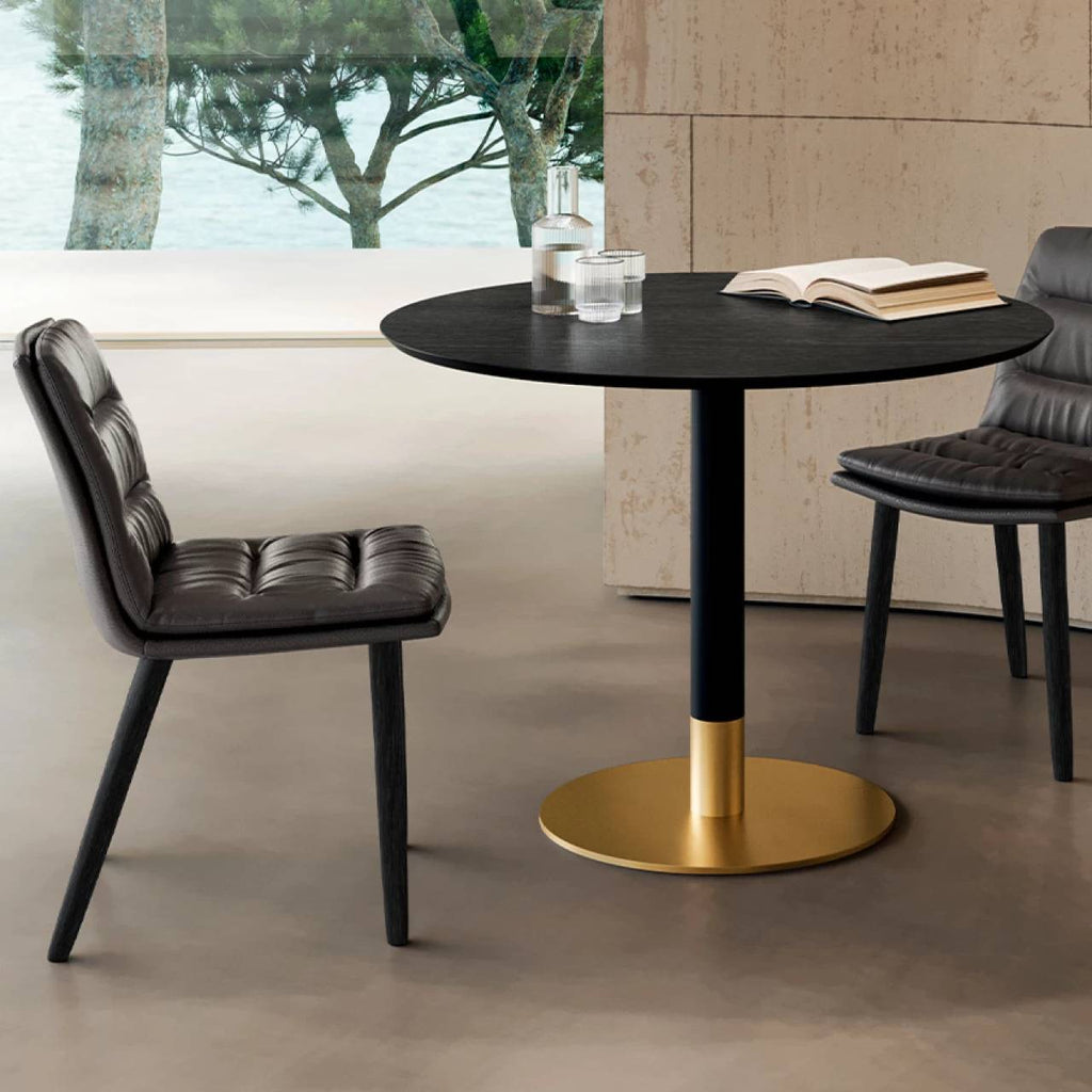 Cilindro Bistro Table: Wood Top