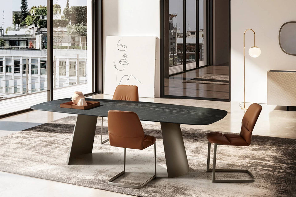 Dorian Dining Table: Ceramic Top