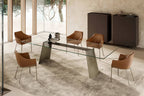 Dorian Dining Table: Glass Top