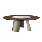 Dorian Dining Table: Wood + Ceramic Top