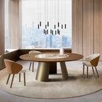 Dorian Dining Table: Wood + Ceramic Top