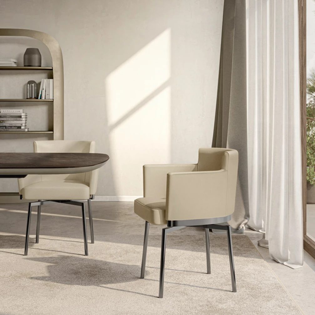 Ely Swivel Dining Armchair