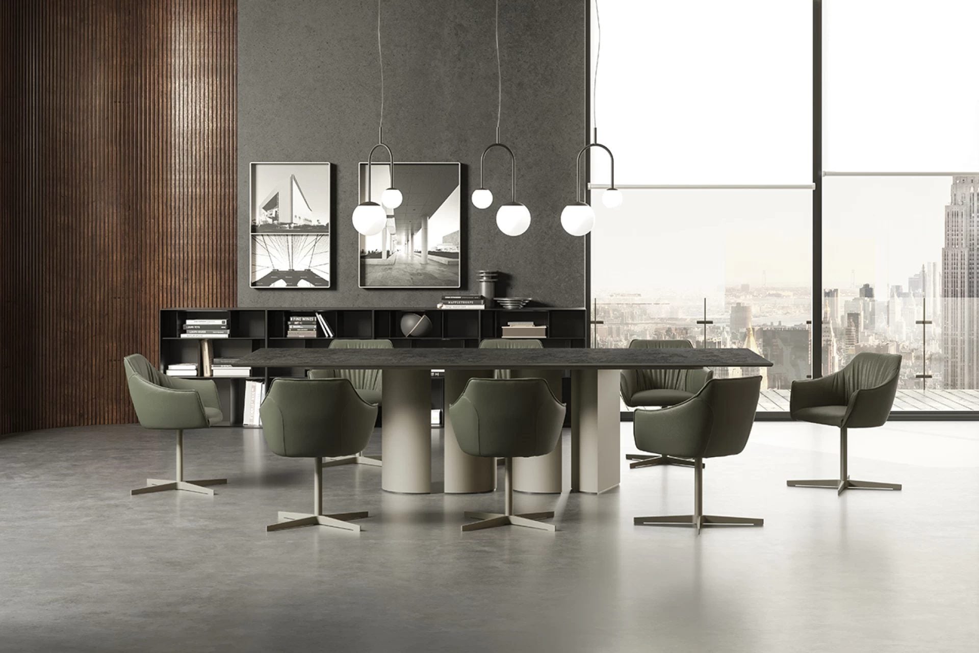 Era Swivel Armchair: 4 Ways Base