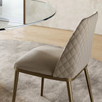 Max Diamond Dining Chair: Metal Base