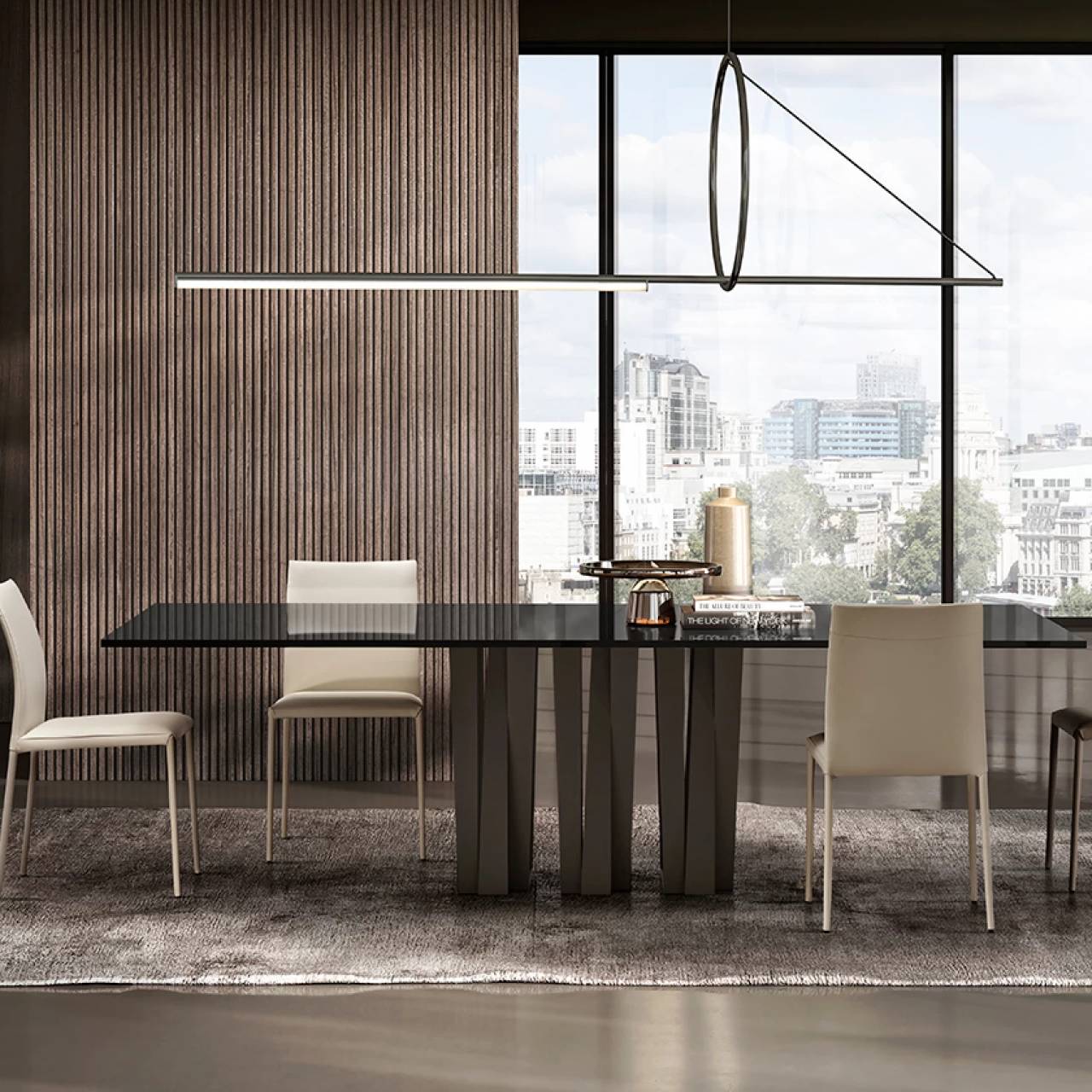 Narciso Dining Table: Glass Top
