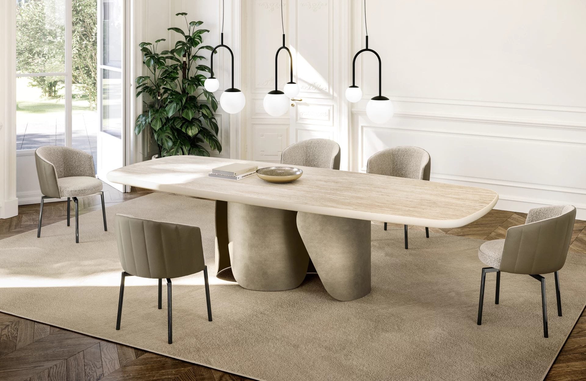 Onda Dining Table: Ceramic King Top