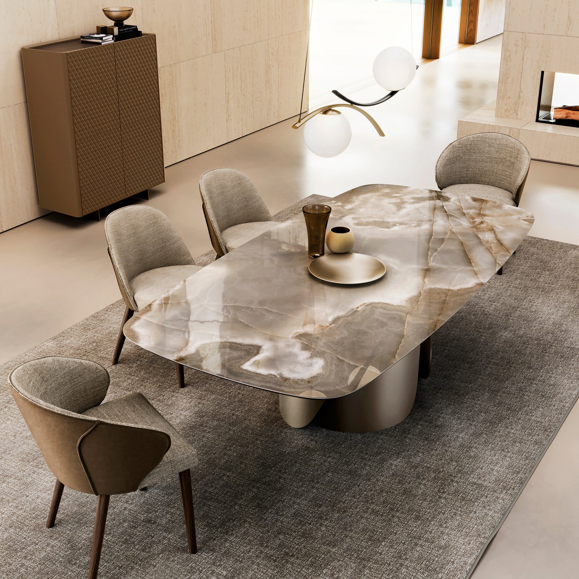 Onda Dining Table: Ceramic Top