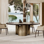Onda Dining Table: Ceramic + Wood Top