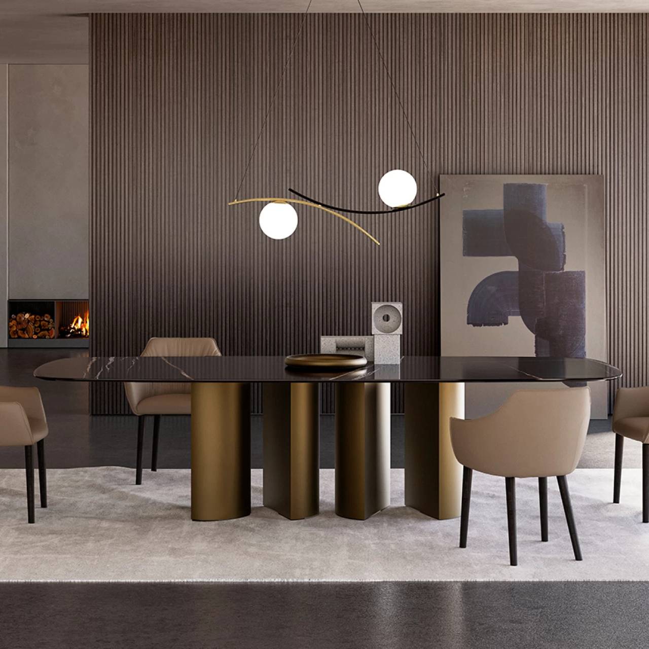 Plai Dining Table: Ceramic Top