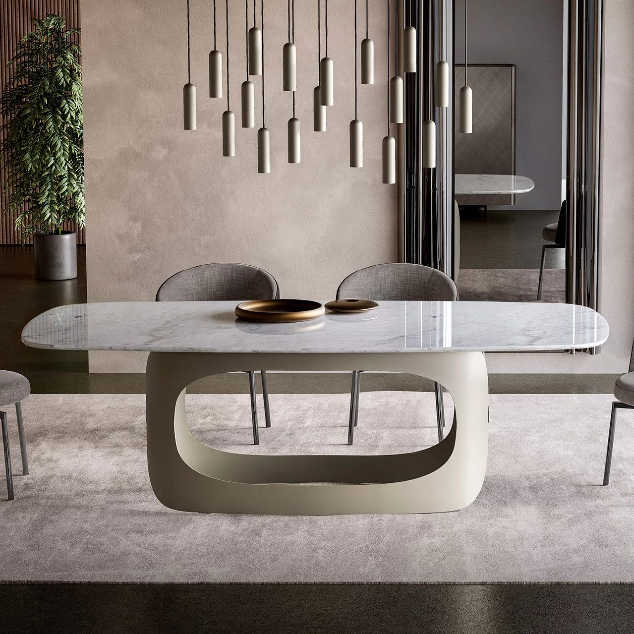 Polifemo Dining Table: Marble Top